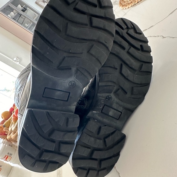 Vintage 100% Leather Designer Boots Blue Washed Ridding  Zip Boots EU 38 US 7.5 - Picture 6 of 7